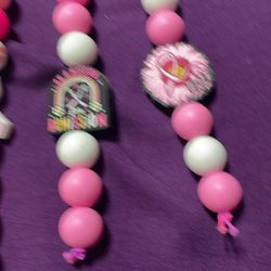 breast cancer zipper pull/book bag clips/ key chains