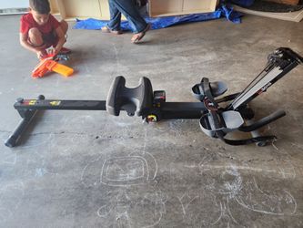Rower and abs gym equipment