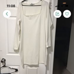 White Extra Large Dress 