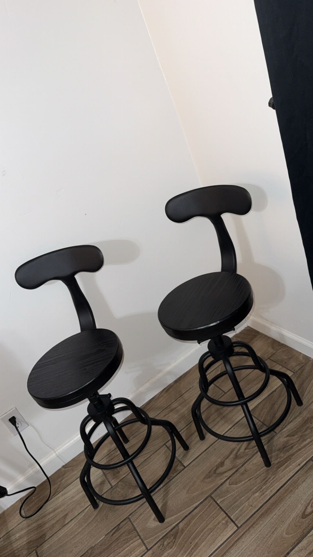 2 Industrial Bar Stools