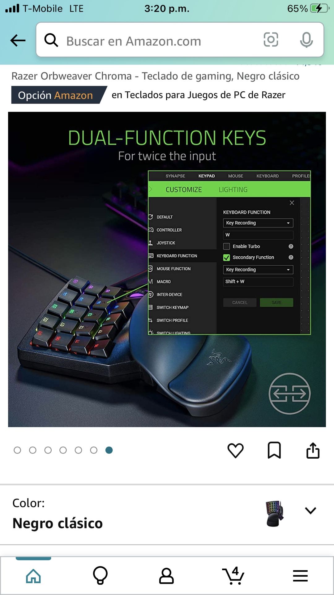 Razer Orbweaver Chroma - Teclado de gaming, Negro clásico Opción Amazon en Teclados para Juegos de PC de Razer