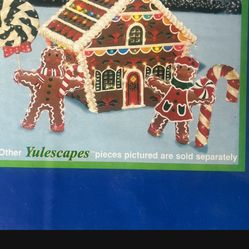 Yulescape Christmas Vintage Blow Foam Gingerbread House Full Set Rare!