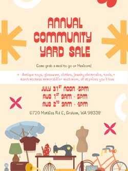 Annual community yard sale
