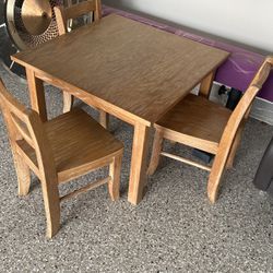 Pottery Barn Kids Table And Chairs (3) 
