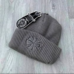 Grey Chrome Hearts Beanie