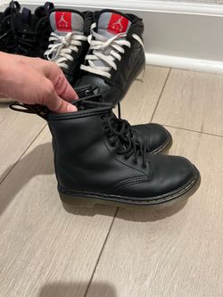 Dr. Martens Black Leather Lace-Up Boots