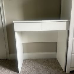 White 2-Drawer Desk