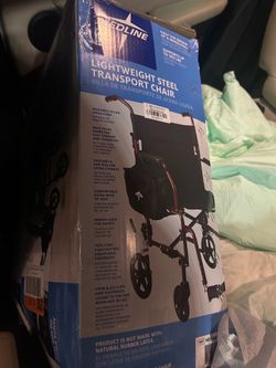Lightweight Steel Transport Wheelchair