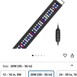 NICREW Aquarium Light, Full Spectrum Aquarium Light for Planted and Freshwater Tanks,