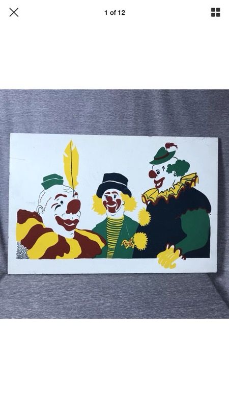 Aztec Radiant Wall Heater MCM Vintage clowns 35x24