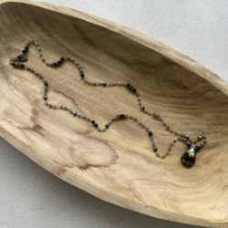 Karma Mala Beaded Necklace with Labradorite Pendant