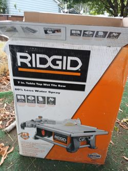 Ridgid 7in 6.5amp Tabletop Wet Tile Saw