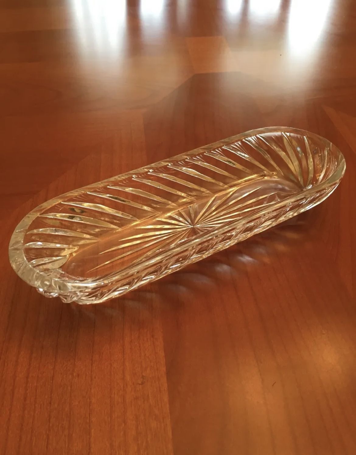 Crystal jewelry tray, ring holder, bracelets plate, decor dish 