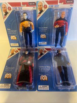 Mego Star Trek action figure lot w/Jean-Luc Picard Data Q & Locutus of Borg. 2019