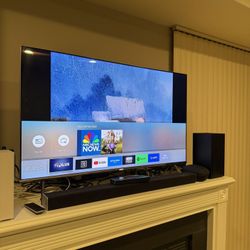 Samsung 49” 4K Smart TV (UN49KS8000F) + Vizio 2.1 Soundbar & Wireless Subwoofer – Home Theater Bundle