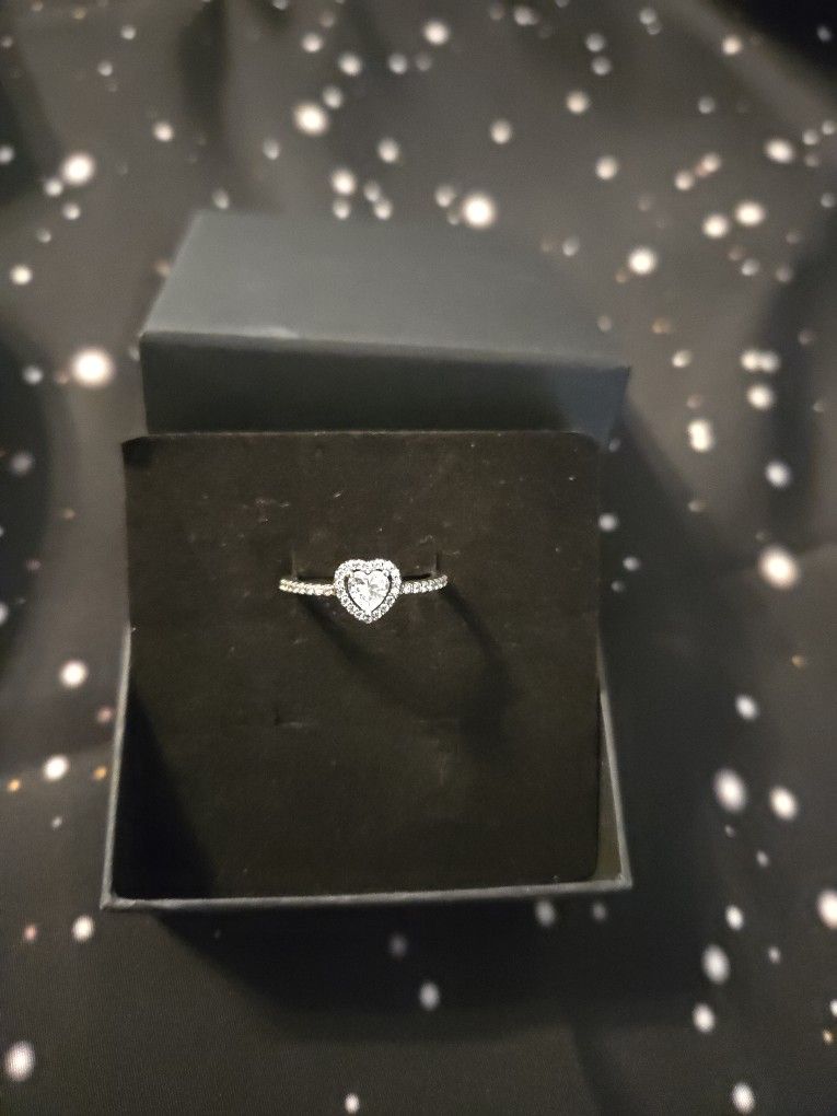 Size 9 Sterling Silver Minimalist Simple Heart Ring