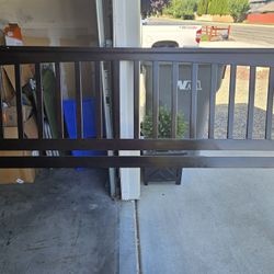 Wood Slat King Headboard With Rails