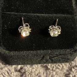 Silver Stud CZ Diamond earrings. Nice for special  Occasions or day use