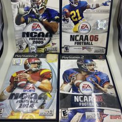 Lot Of 4 NCAA Football PlayStation 2 Games PS2 Michigan With Pamphlet