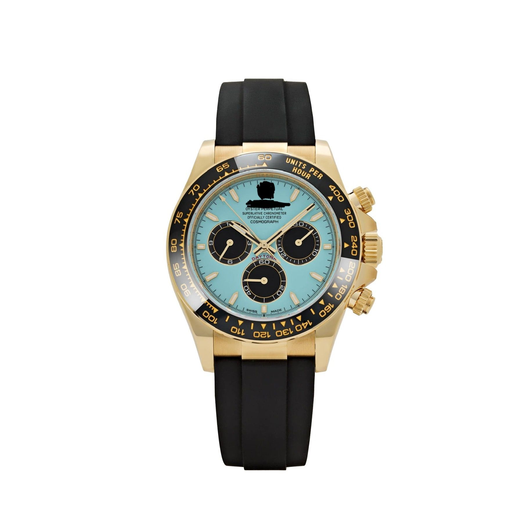 Daytona Yellow Gold Oysterflex Turquoise Dial 40mm