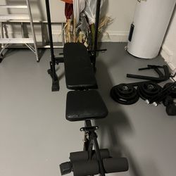 Workout Bench Press (Comes with weights and pole)