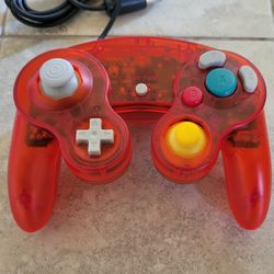 GameCube Controller - Transparent Red - Nintendo Wii Joystick