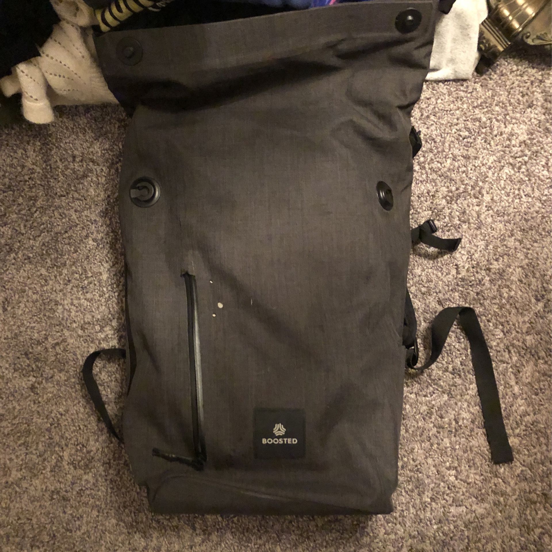 Boosted Multi Compartment Travelers Backpack For A Skateboard Or Longboard With Computer And Electronic Pockets