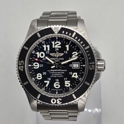 Breitling Superocean II 44 Black Dial Brushed Stainless Steel A17392