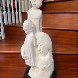 Vintage 1988 David Fisher Statue A Mother Love Mom With Children Austin Prod 28”x11” 40 Ib
