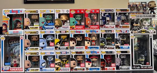 Funko Pop Mixed Lot DC Marvel Transformers Major League Big Movies Mariah Carey