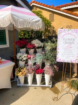 flower bar bloom bar and umbrella