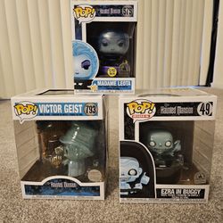 Haunted Mansion Funko Pop Victor Geist Organist Ezra in Doom Buggy Madame Leota Glow Disneyland Disney World Attractions Ride Grim Grinning Ghost Host