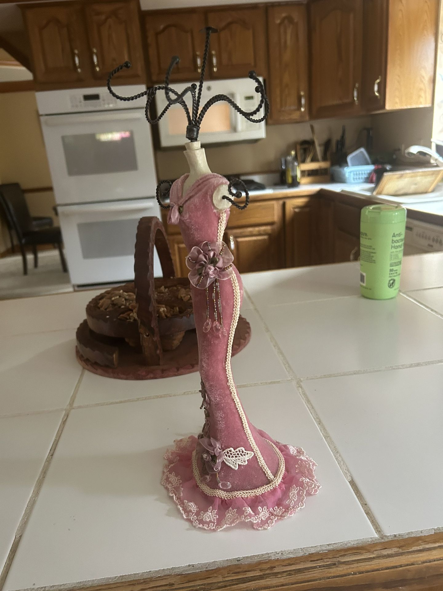 decorative jewelry display mannequin or dress form. This item is used to hang and showcase jewelry like necklaces