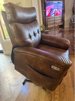 Lift chair with full recline and massage