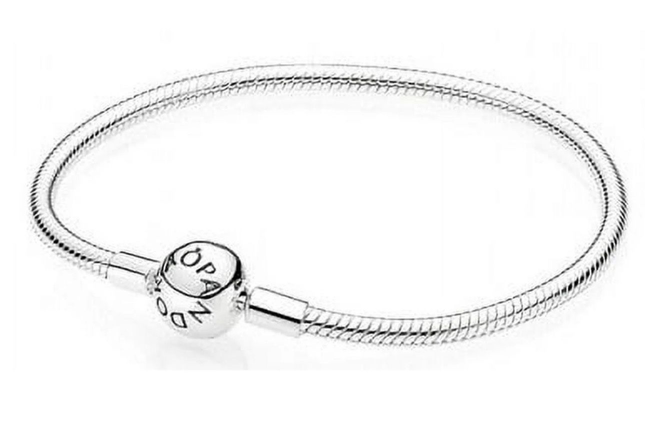 Pandora’s Round Shaped Clasp Snake Chain Charm Bracelet