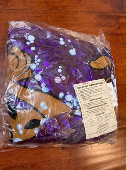 Vintage 1999 Scooby-Doo Cartoon Network Purple Inflatable Chair Lever 2000 NOS