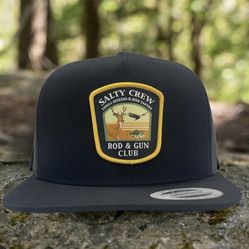 New Black Rod And Gun Club Trucker Hat - Salty Crew