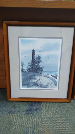 Phil Capen light house limited print art Florida artist 47/750 printed