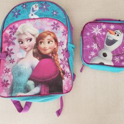 Disney Frozen Backpack With Lunchbag