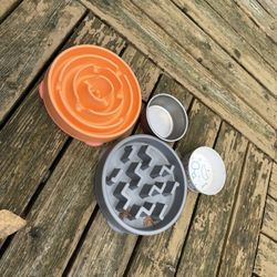 ๐ถ 4 Dog Bowls โ Stainless, Ceramic & Slow Feeders (Set Deal)