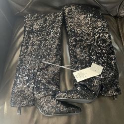 Sequin Boots