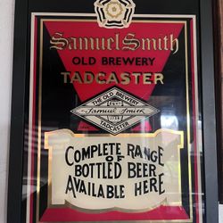 "Vintage Uk Samuel Smith Beer Framed Coopers Shop Poster"