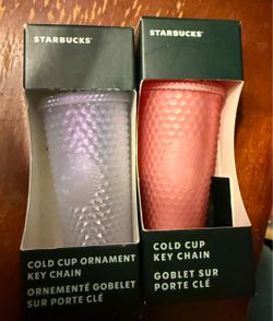 Starbucks studded keychains