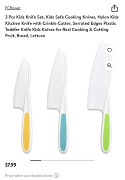 3-pc Plastic Kids Safe Knife Set - Read Description