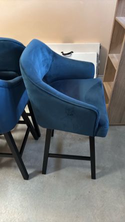 Blue barstools