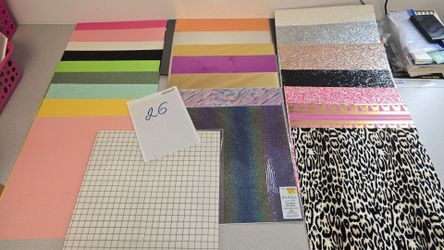 26 Glitter & Specialty Craft Paper Vinyl Sheets 12x12 Scrapbook Cricut