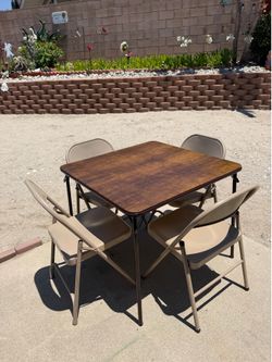 Beautiful Antique Folding Table and Chairs