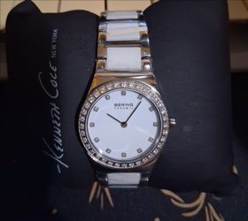 Bering Ceramic Watch Swarovski Crystal Bezel