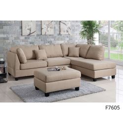 Sectional Sofa + Ottoman