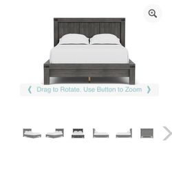 Queen Bed Frame  w/mattress
